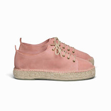Load image into Gallery viewer, Zapatillas de piel rosas para mujer