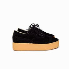 Load image into Gallery viewer, Zapatillas de serraje negras para mujer