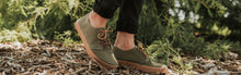 Load image into Gallery viewer, Zapatillas verdes y marrones de lona para otoño e invierno