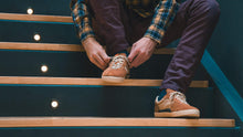 Load image into Gallery viewer, Zapatillas marrones de lona y serraje para otoño e invierno