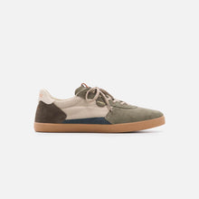 Load image into Gallery viewer, Zapatillas de serraje y lona verdes para hombre