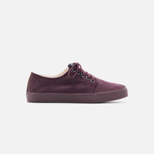 Load image into Gallery viewer, Zapatillas de lona lavada granate para mujer