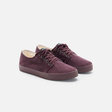 Load image into Gallery viewer, Zapatillas de lona lavada color granate de Pompeii